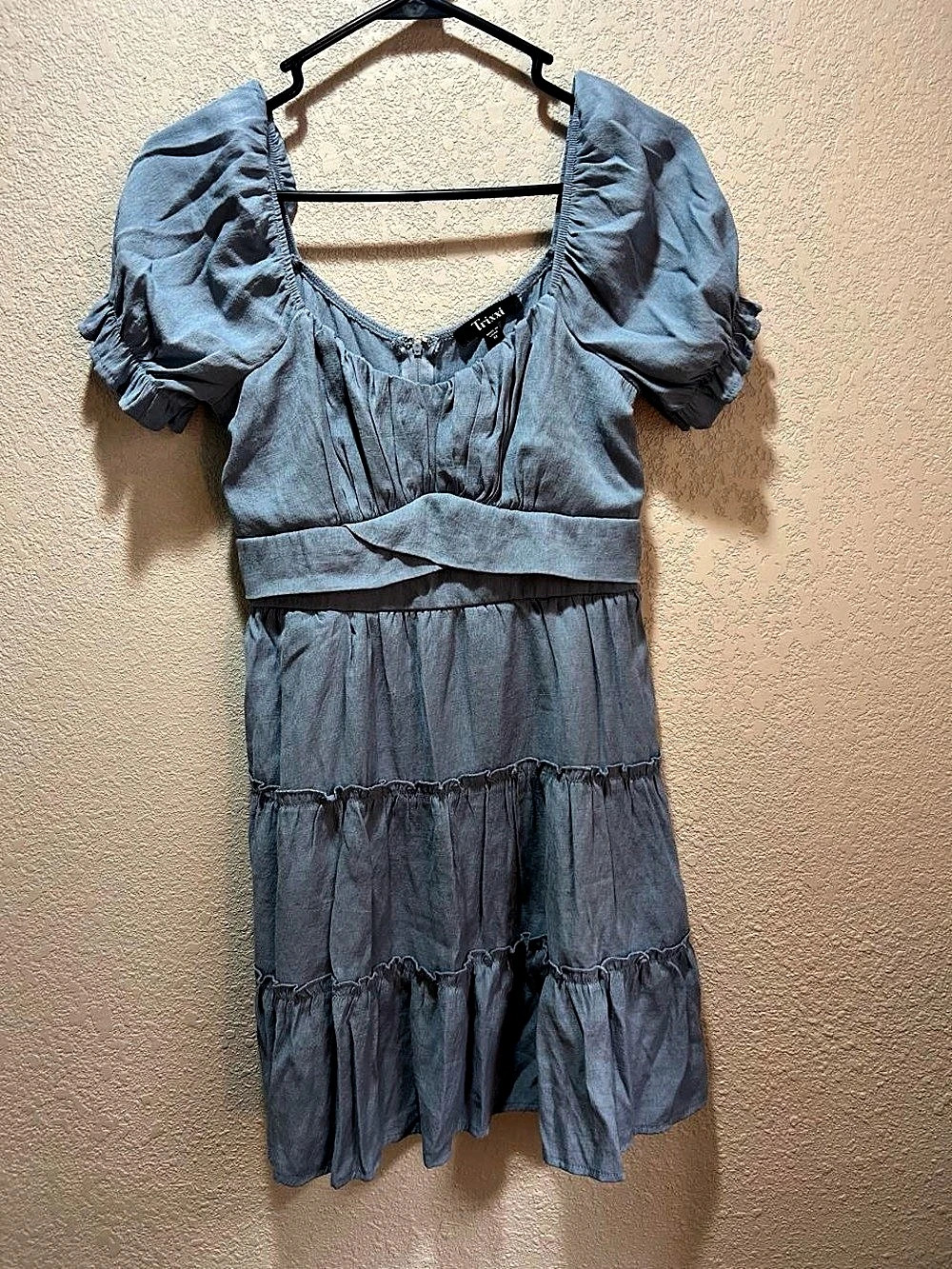 Trixxi Mini Dress in Blue Size Medium